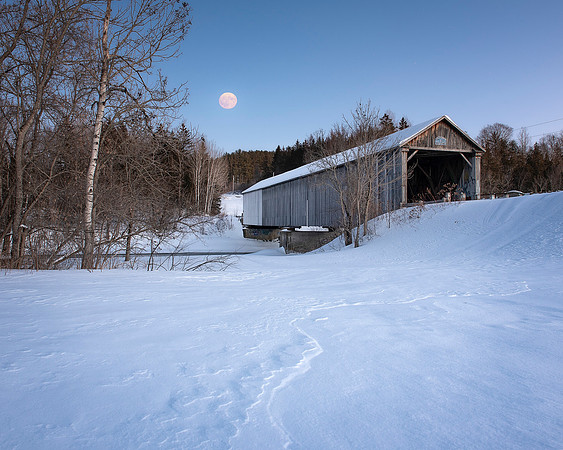 Watson Bridge and the Moon